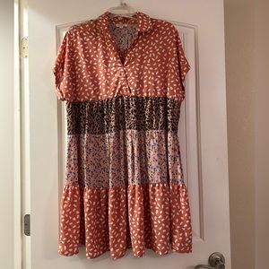 Umgee Oversized Multicolored Dress.  Size Small.